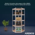 Miniatyrbillede 5 af 8: Kraftig reol 180 x 70 x 70 cm 875 kg sølv