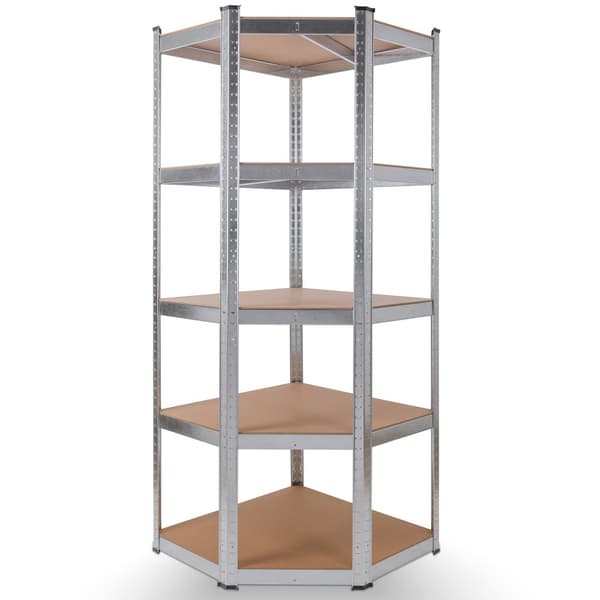 Kraftig reol 180 x 70 x 70 cm 875 kg sølv