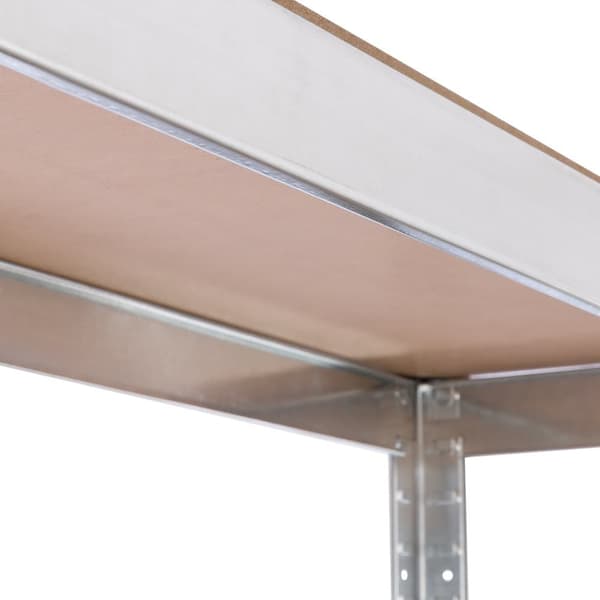 2x Kraftig reol 160 x 80 x 40 cm 320 kg - sølv