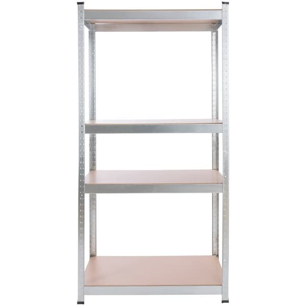 2x Kraftig reol 160 x 80 x 40 cm 320 kg - sølv
