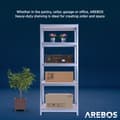 Miniatyrbillede 4 af 10: 2x Kraftig reol 180 x 75 x 30 cm 350 kg - sølv