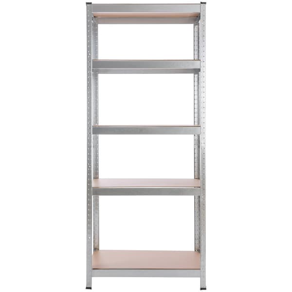 2x Kraftig reol 180 x 75 x 30 cm 350 kg - sølv