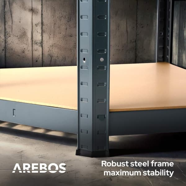 Kraftig reol 180 x 70 x 70 cm 875 kg - Antracit