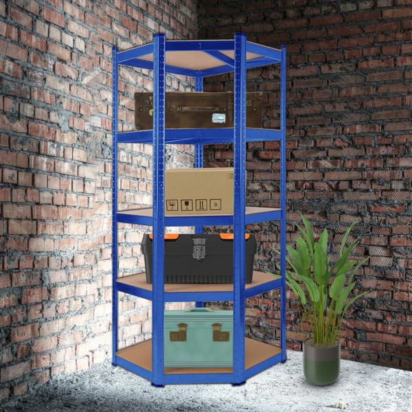 Kraftig reol 180 x 70 x 70 cm 875 kg blå