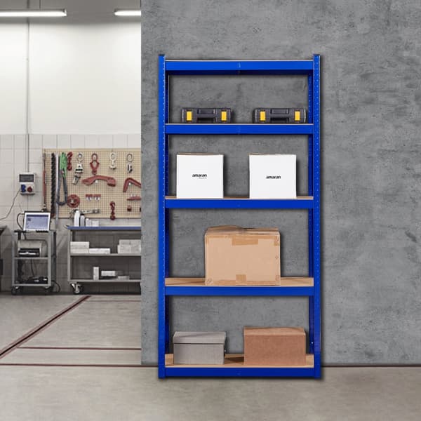 2x Kraftig reol 180 x 90 x 40 cm 875 kg - blå