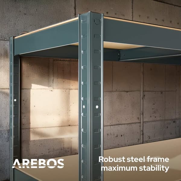 2x Kraftig reol 180 x 90 x 40 cm 875 kg - Antrazit