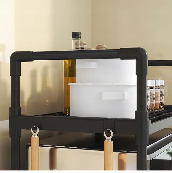 KÖKSHYLLA för mikrovågsugn ORGANIZER-SKÅP VIT 3 nivåer 48 cm HYLLA