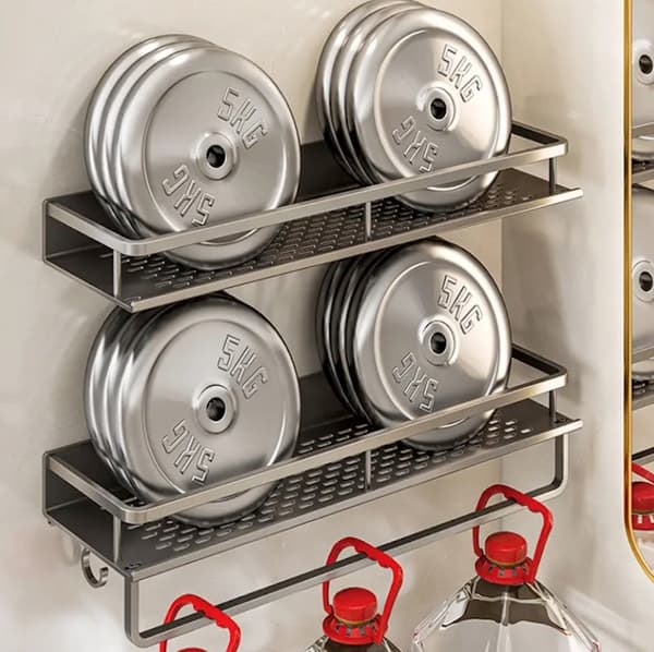 KØKKENHYLDE Enkeltkroge Badeværelsesbruser METAL Alu 60cm