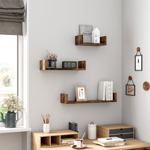 Set med 3 hängande hyllor - LWS066T01