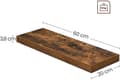 Miniatyrbild 3 av 8: Hylla 60cm - LWS26BX