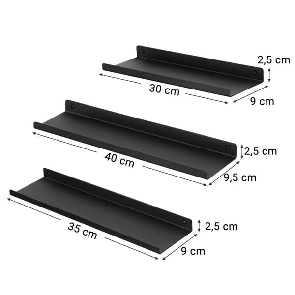 Set med 3 hyllplan - LFS12BK