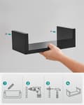 Miniatyrbild 5 av 6: Set med 3 hyllplan - LWS40BK