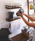 Miniatyrbillede 2 af 4: Flydende vægmonteret hylde, kraftig, træhylder, Chokolade
