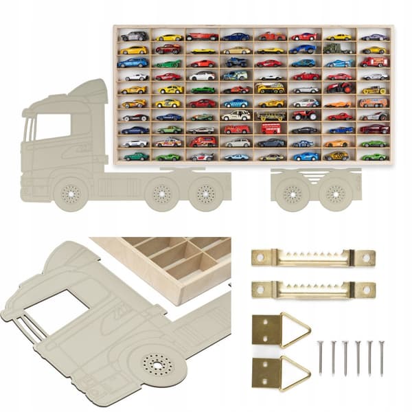 HYLLA FÖR HOT WHEELS BILAR 80 m FÖR BILAR FÖR POJKAR KASHMER