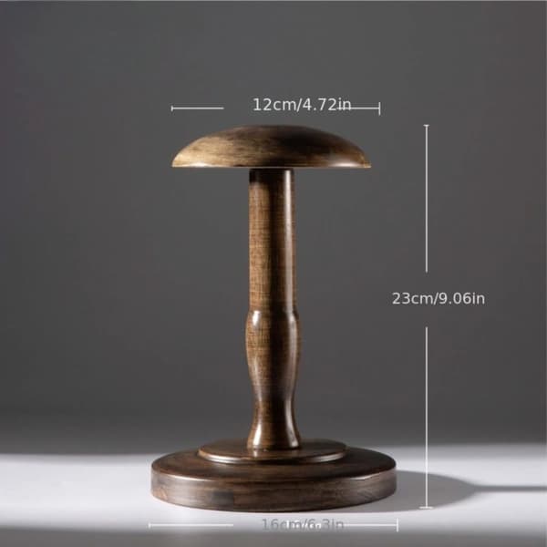Træbordhattedisplay, Naturlig Træfinish, Bærbart Design,Hat Rack lille størrelse