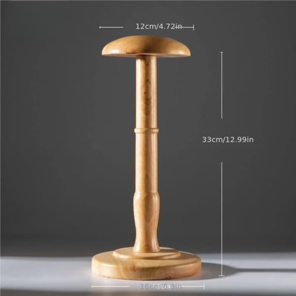 Træbordhattedisplay, Naturlig Træfinish, Bærbart Design,Hat Rack stor størrelse