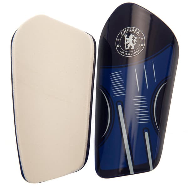 Chelsea FC Childrens/Kids Crest Slip-In Shin Guards