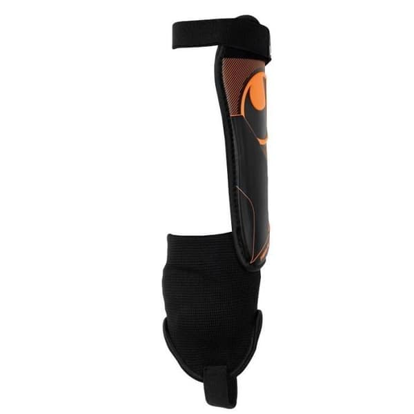 Uhlsport Pro Flat Shin Guards - Svart/Neon Orange - L