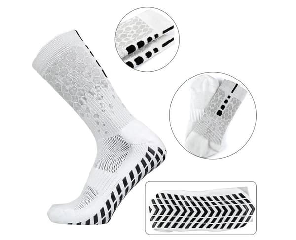 FG 39-45 Anti-Slip fotbollsstrumpor - Vit