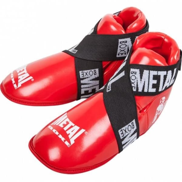 Skydd för fötter Full Kontak - METAL BOXE - Röd - Vuxen - Boxning - Kickboxning