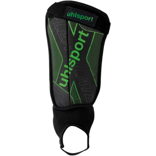 Uhlsport Flex Plate Shin Guards - Svart/Fluo Grön/Silver - S