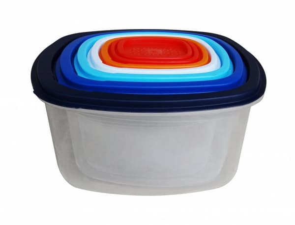 SET 7 CASEROLE PATRATE CU CAPACE,PLASTIC