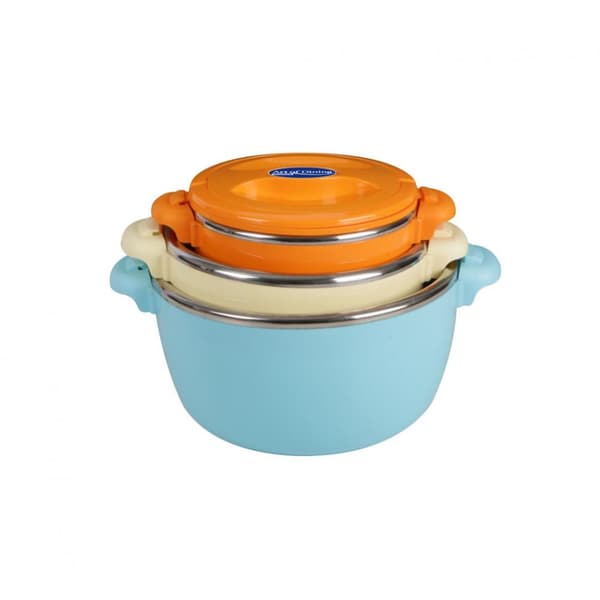 SET 3 CASEROLE TERMICE 2+4+6L,BELLY BLUE