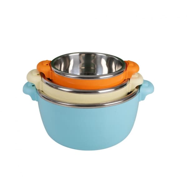 SET 3 CASEROLE TERMICE 2+4+6L,BELLY BLUE