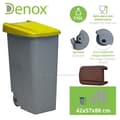 Miniatyrbild 2 av 2: Denox Eco Container, 110 L, Gul polypropen, singel