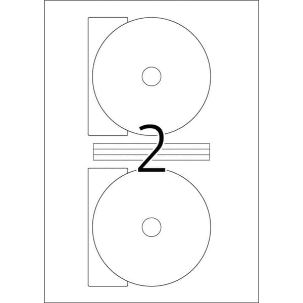 Herma 5115 CD-etiketter Ø 116 mm Papper Vit 50 st Permanent Bläckstråleskrivare, Laser, Laser, färg, Kopiator, Färgkopi