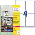 Miniatyrbild 1 av 4: Avery-Zweckform L4774-20 Folieetiketter 99.1 x 139 mm Polyesterfilm Vit 80 st Permanent Laser, färg, Laser, Färgkopiato