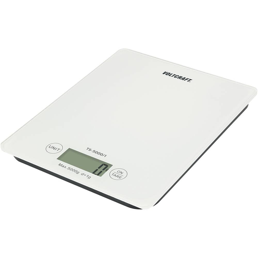 VOLTCRAFT TS-5000/1 Brevvåg Vägningsområde 5 kg Läsbarhet 1 g batteri Vit