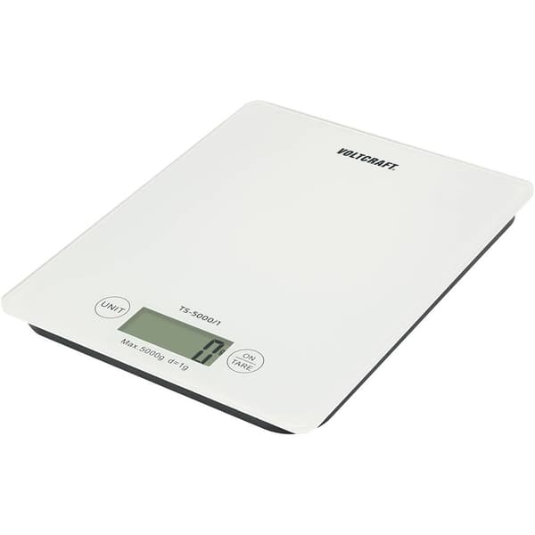VOLTCRAFT TS-5000/1 Brevvåg Vägningsområde 5 kg Läsbarhet 1 g batteri Vit