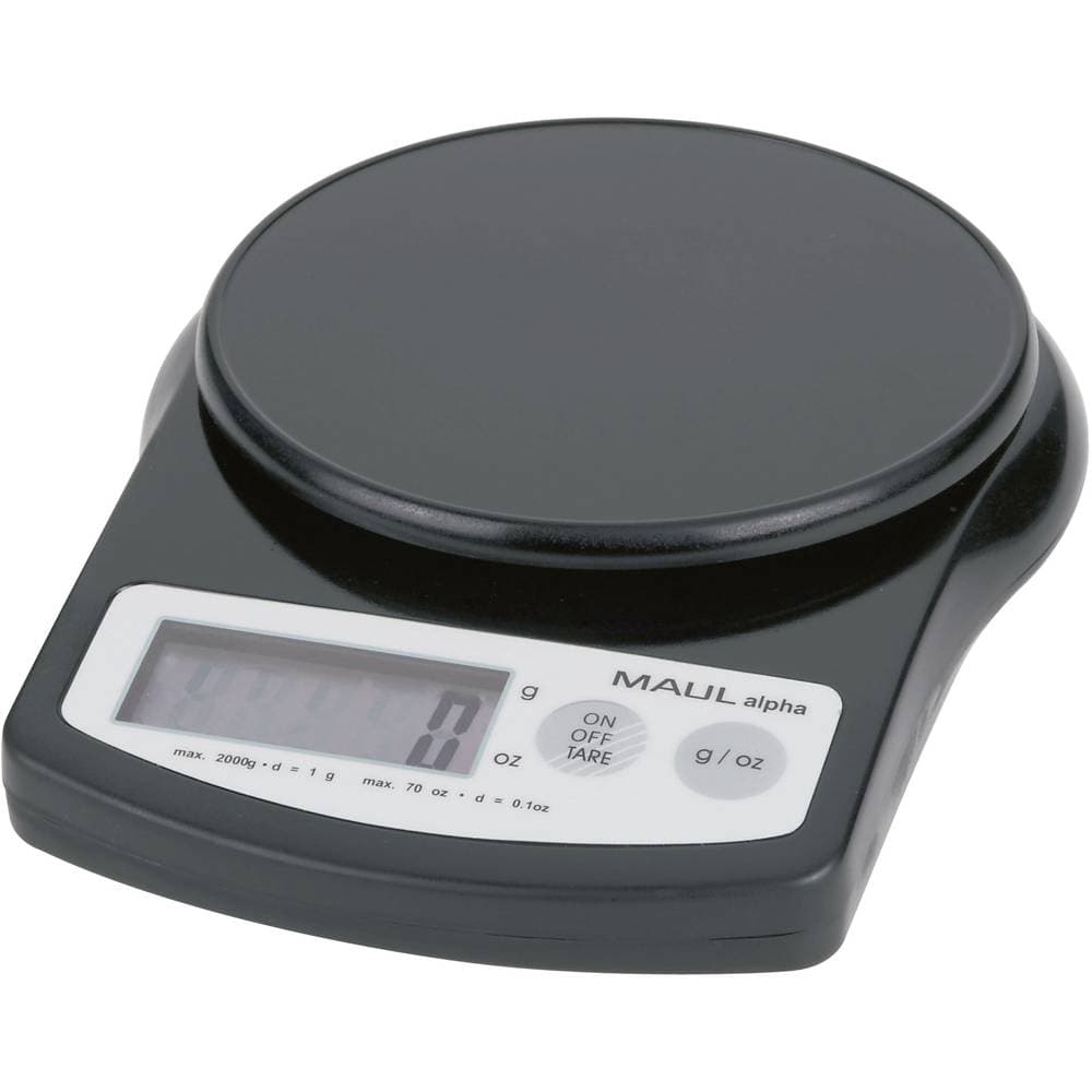 Maul MAULalpha 2000G Brevvåg Vägningsområde 2 kg Läsbarhet 1 g batteri Svart
