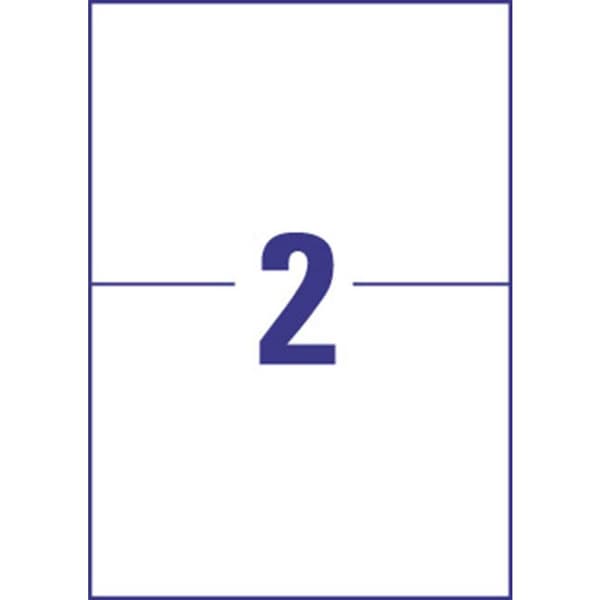 Europe 100 ELA026 Universaletiketter 210 x 148.5 mm Papper Vit 200 st Permanent Bläckstråleskrivare, Laser, Laser, färg