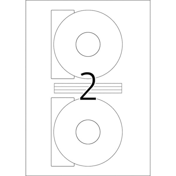 Herma 5079 CD-etiketter Ø 116 mm Papper Vit 50 st Permanent Bläckstråleskrivare, Laser, Laser, färg, Kopiator, Färgkopi