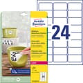 Miniatyrbild 1 av 4: Avery-Zweckform L4773REV-20 Folieetiketter 63.5 x 33.9 mm Polyesterfilm Vit 480 st Repositionerbart Laser, färg, Laser,
