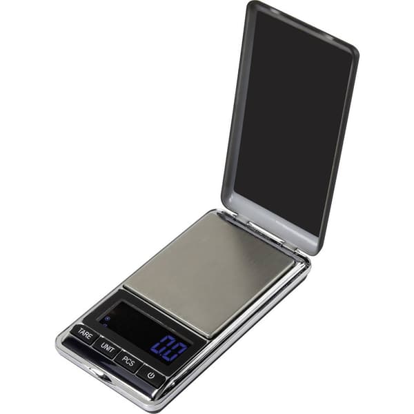Basetech Fickvåg Vägningsområde 500 g Läsbarhet 0.1 g batteri Silver