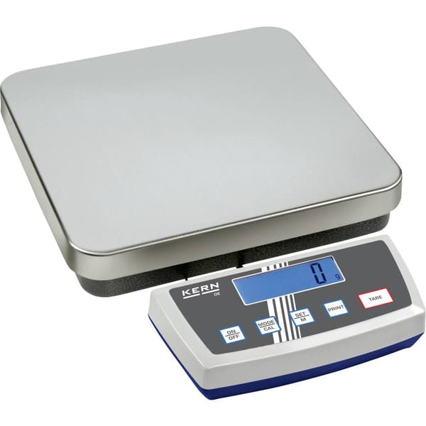 Kern DE 60K10D Paketvåg Vägningsområde 60 kg Läsbarhet 10 g, 20 g 230 V, batteri Silver