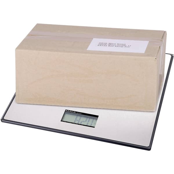 Maul MAULglobal Paketvåg Vägningsområde 50 kg Läsbarhet 50 g batteri Silver