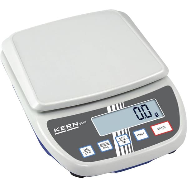 Kern EMS 12K0.1 Brevvåg Vägningsområde 12 kg Läsbarhet 0.1 g 230 V, batteri Vit