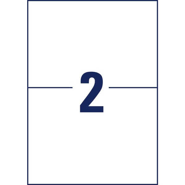Avery-Zweckform 3655-200 Universaletiketter 210 x 148 mm Papper Vit 440 st Permanent Bläckstråleskrivare, Laser, Kopiat