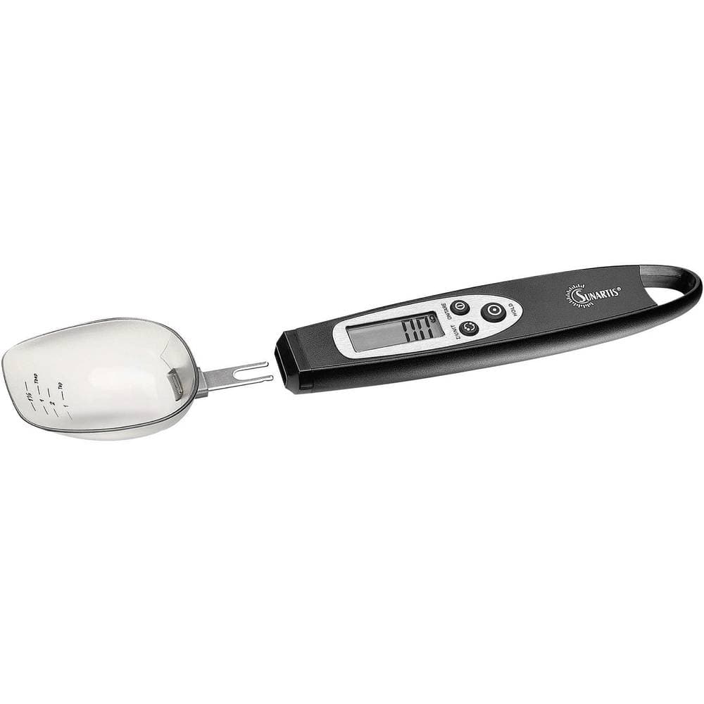 Sunartis 1-3013 ES494 Skedvåg Vägningsområde 300 g Läsbarhet 0.1 g batteri Svart