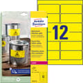 Miniatyrbild 1 av 4: Avery-Zweckform L6107-20 Folieetiketter 99.1 x 42.3 mm Polyesterfilm Gul 240 st Permanent Laser, färg, Laser, Färgkopia