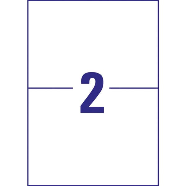 Avery-Zweckform L4717-20 Folieetiketter 210 x 148 mm Polyesterfilm Vit 40 st Permanent Laser, färg, Laser, Färgkopiator