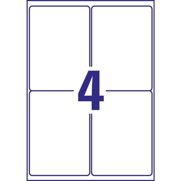 Avery-Zweckform L7915-10 99.1 x 139 mm Polyetenfilm Vit 40 st Permanent Folieetiketter