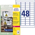 Miniatyrbild 1 av 4: Avery-Zweckform L4778-8 Folieetiketter 45.7 x 21.2 mm Polyesterfilm Vit 384 st Permanent Laser, färg, Laser, Färgkopiat