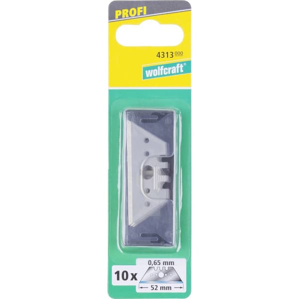 Wolfcraft 4313000 Proffs-trapetsblad 0,65x52 mm 10 st