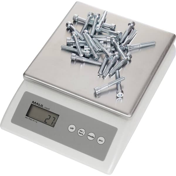 Maul Zählwaage MAULcount, 10 kg Räknevåg Vägningsområde 10000 g Läsbarhet 1 g batteri, 230 V Grå
