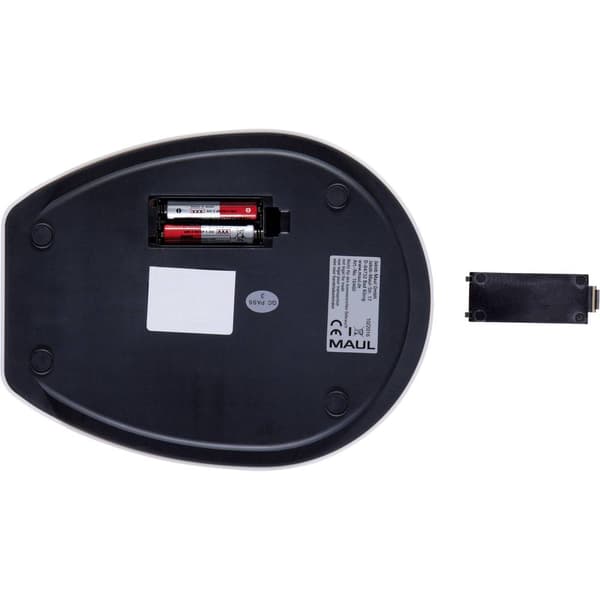 Maul 1646002 Brevvåg Vägningsområde 5000 g Läsbarhet 1 g batteri Vit